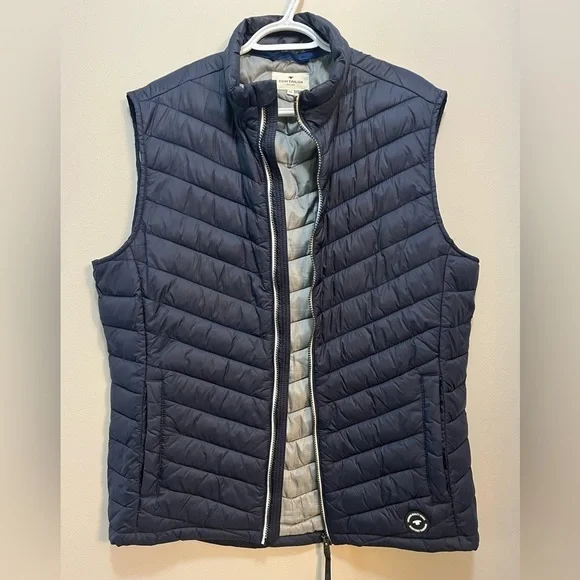 Lightweight Puffer Vest Tom Tailor Navy Blue Full Zip Men’s L/XL - Picture 3 of 14